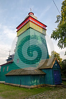 Church in ÃÅ¡wiÃâ¦tkowa Wielka Village Low Beskids, Poland. June 2018 photo